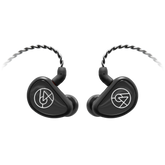64 Audio Aspire 2 dual-driver in-ear monitors (IEMs) with black housing and braided cables